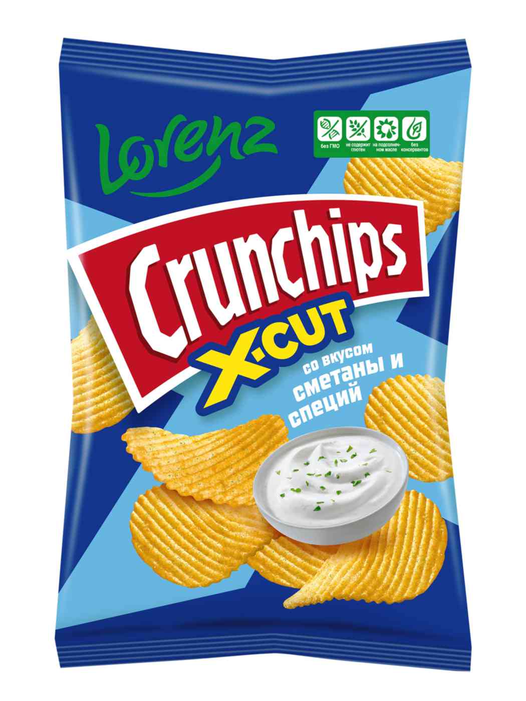 Чипсы картофельные Crunchips X-Cut сметана-специи