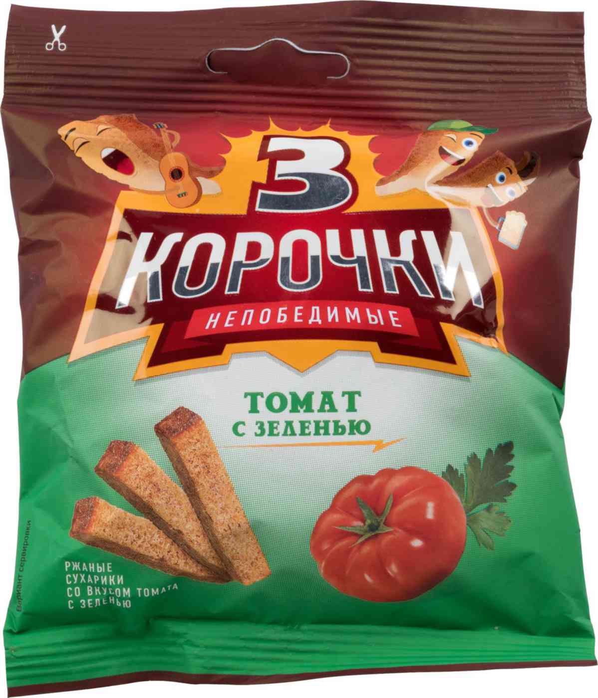 Сухарики ржаные Три корочки 16₽