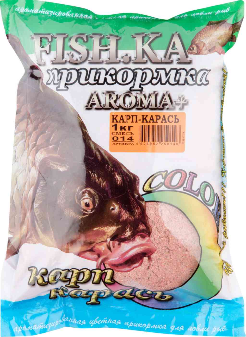 Прикормка Fish-ka Aroma+ Сolor Карп-карась смесь, 1 кг — купить в Москве в  интернет-магазине «GLOBUS»