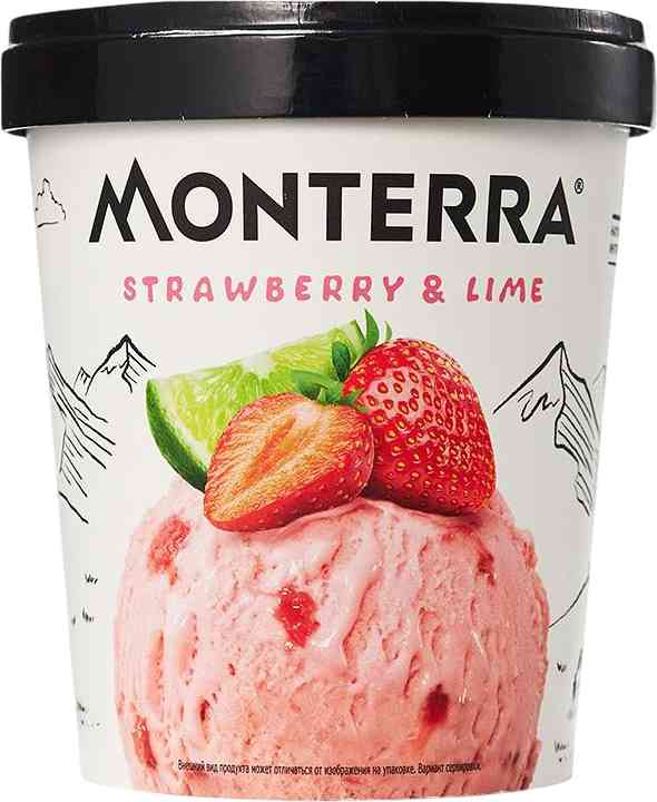 Мороженое молочное Monterra клубника-лайм