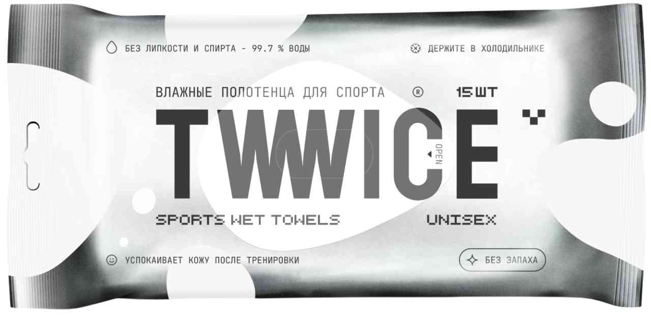 Влажные полотенца для спорта Twwice 185₽