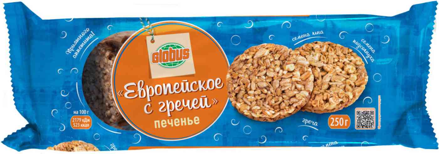 

Печенье Глобус с гречей Европейское