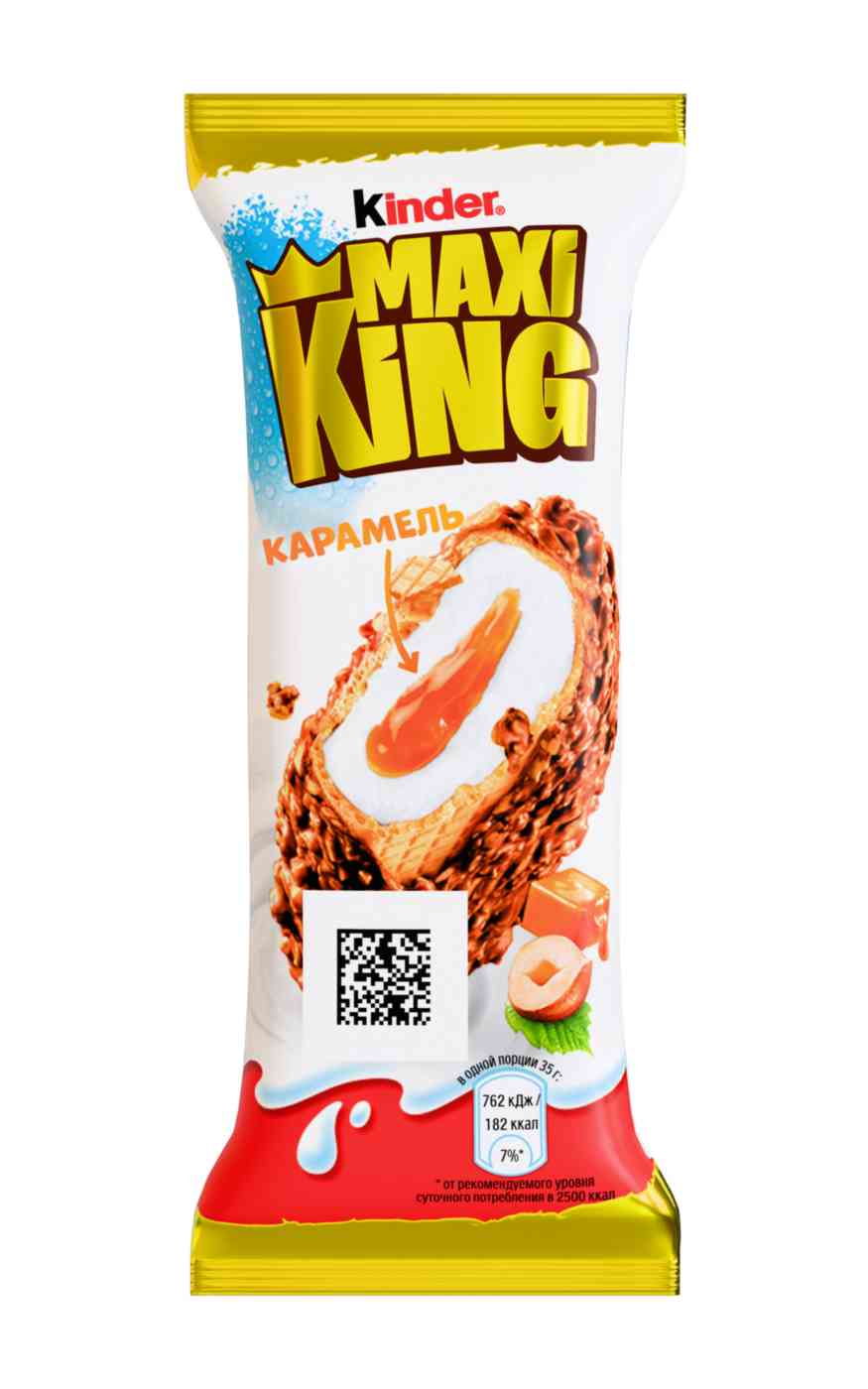 Пирожное Kinder Maxi King Молоко орехи и карамель 7 120₽
