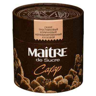 Сахар тростниковый Maitre De Sucre коричневый нерафинированный кусковой