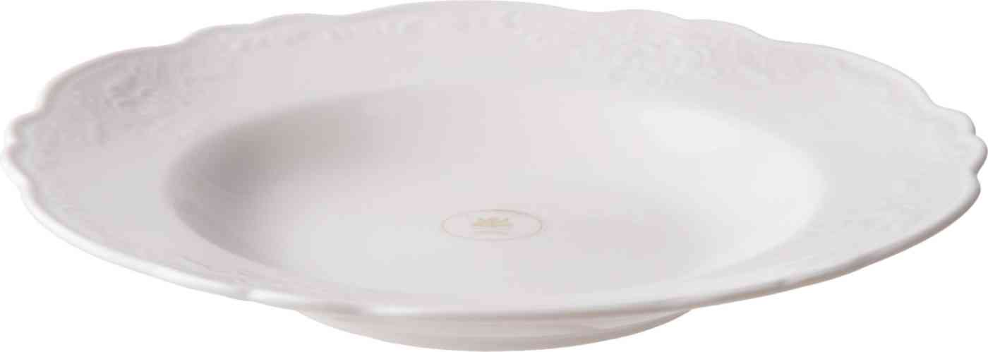 

Тарелка глубокая фарфоровая Жасмин, цвет белый