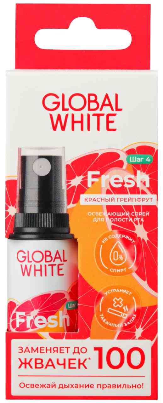 Спрей для полости рта освежающий Global White 254₽