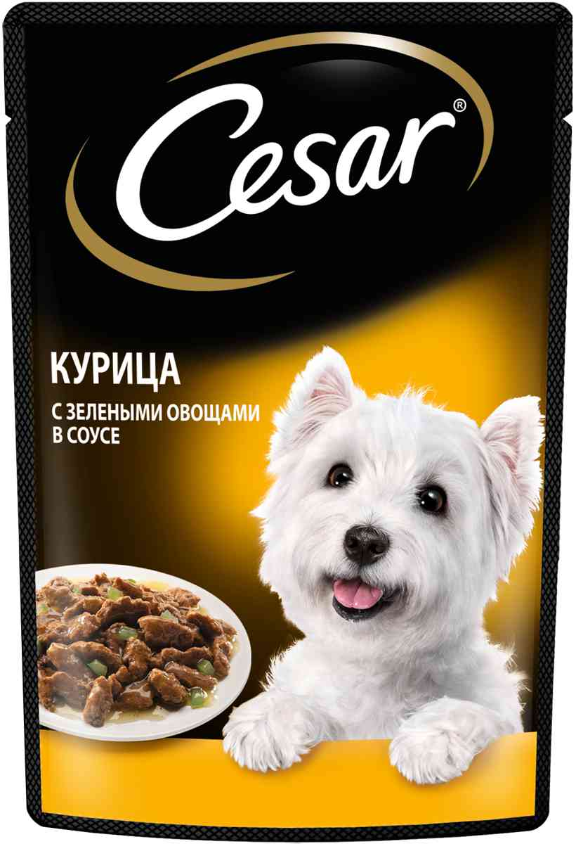 Влажный корм для взрослых собак  Cesar