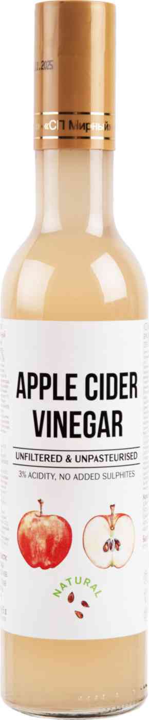Уксус натуральный яблочный СП Мирный нефильтрованный 3%