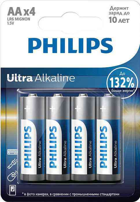 Батарейки алкалиновые Philips