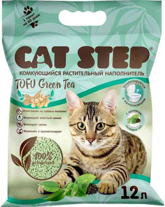 

Наполнитель для кошачьего туалета комкующийся растительный Cat Step