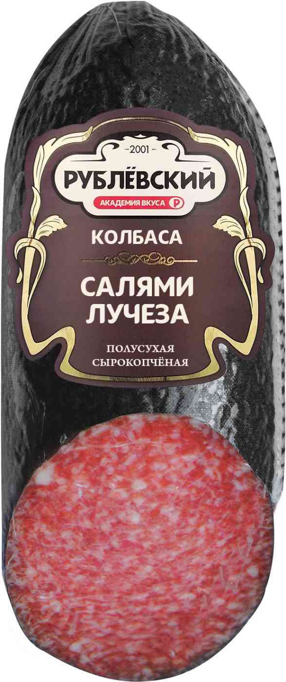 Колбаса сырокопчёная Рублёвский салями Лучеза уп