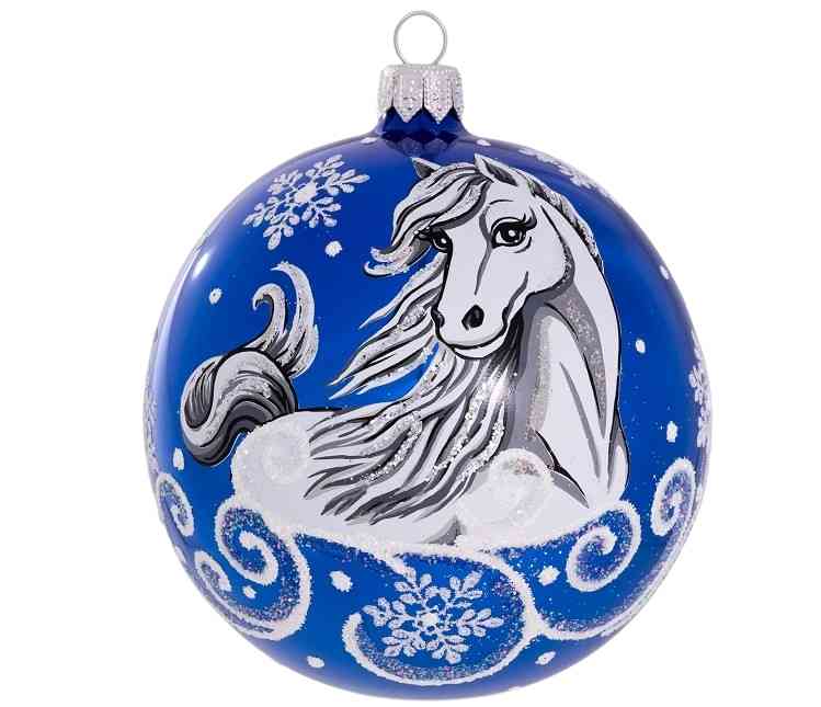 

Ёлочное украшение Ёлочка Шар. Зодиак в ассортименте, стекло