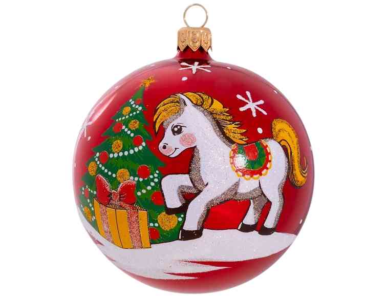 

Ёлочное украшение Ёлочка Шар. Зодиак в ассортименте, стекло