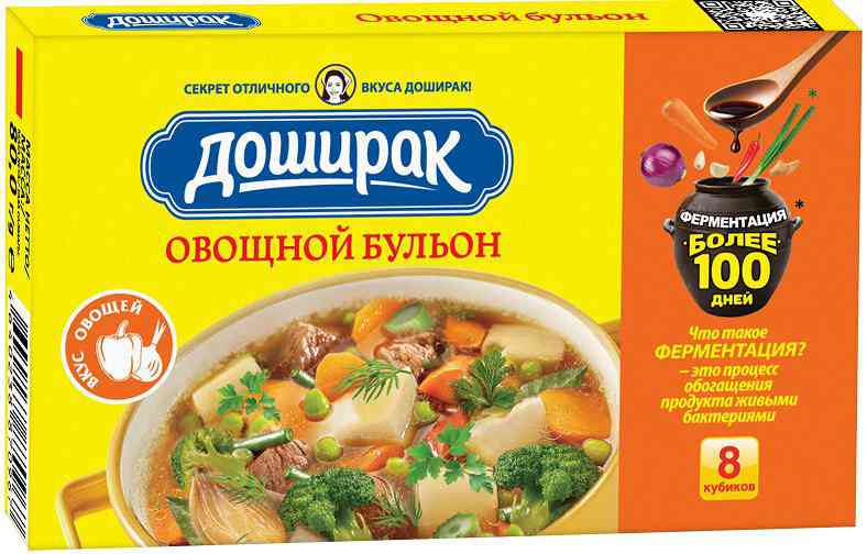 

Бульон Доширак Овощной кубики