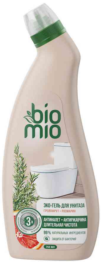 

Эко-гель для унитаза BioMio Антиналет + Антиржавчина грейпфрут-розмарин