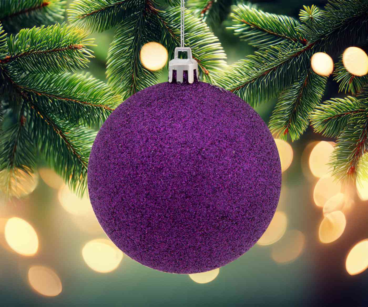 

Ёлочное украшение Шар фиолетовый