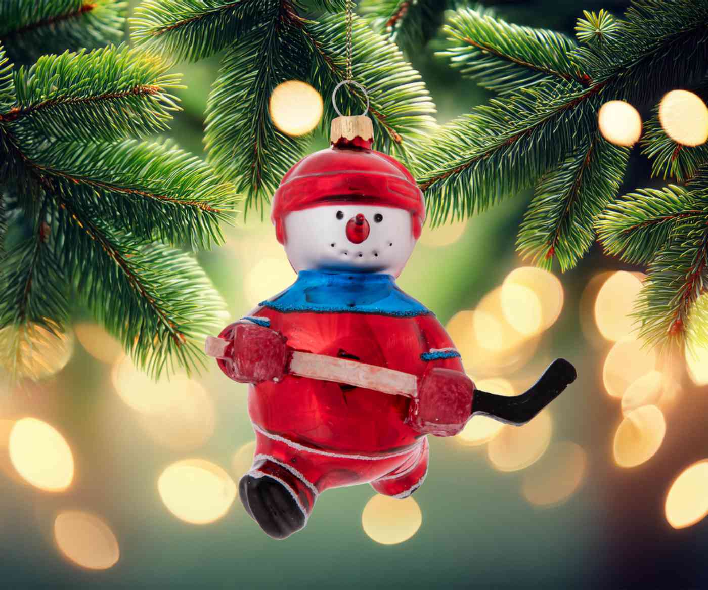 

Ёлочное украшение Снеговик розовый, стекло