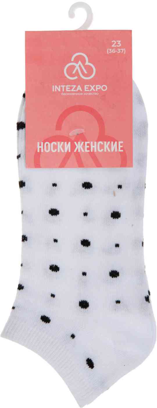 

Носки женские Inteza в горошек цвет: белый/черный