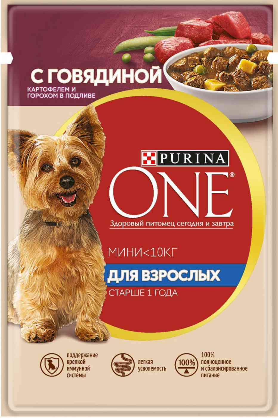 Влажный корм для взрослых собак мини пород  Purina One