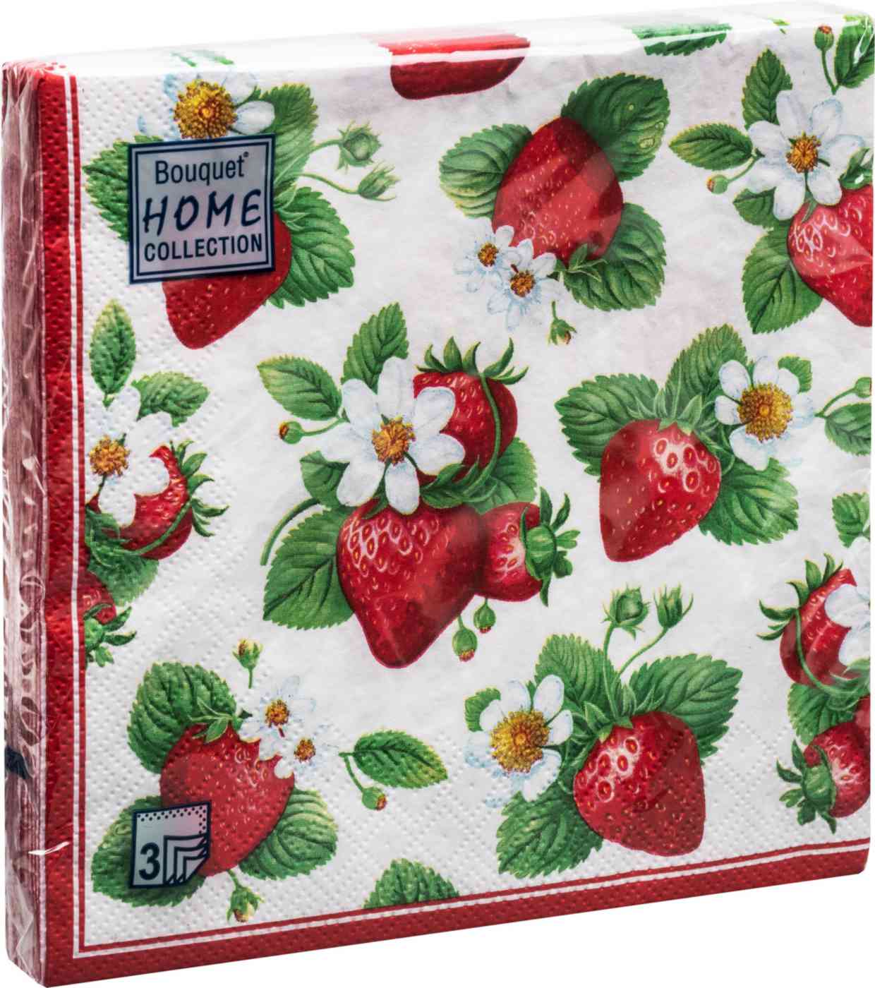 Салфетки бумажные Bouquet Home Collection Земляника