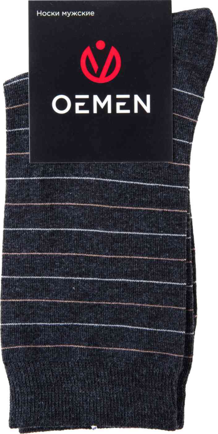 

Носки мужские в полоску, цвет темно-серый