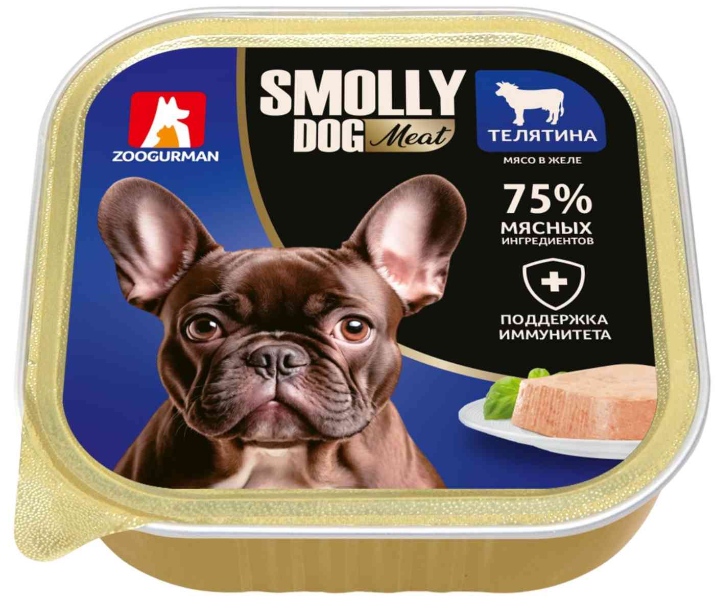

Влажный корм для собак мелких пород Зоогурман Smolly Dog телятина в желе