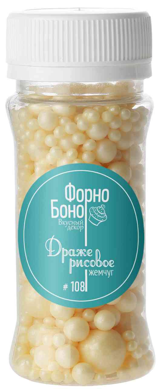

Драже рисовое Форно Боно жемчуг-серебро