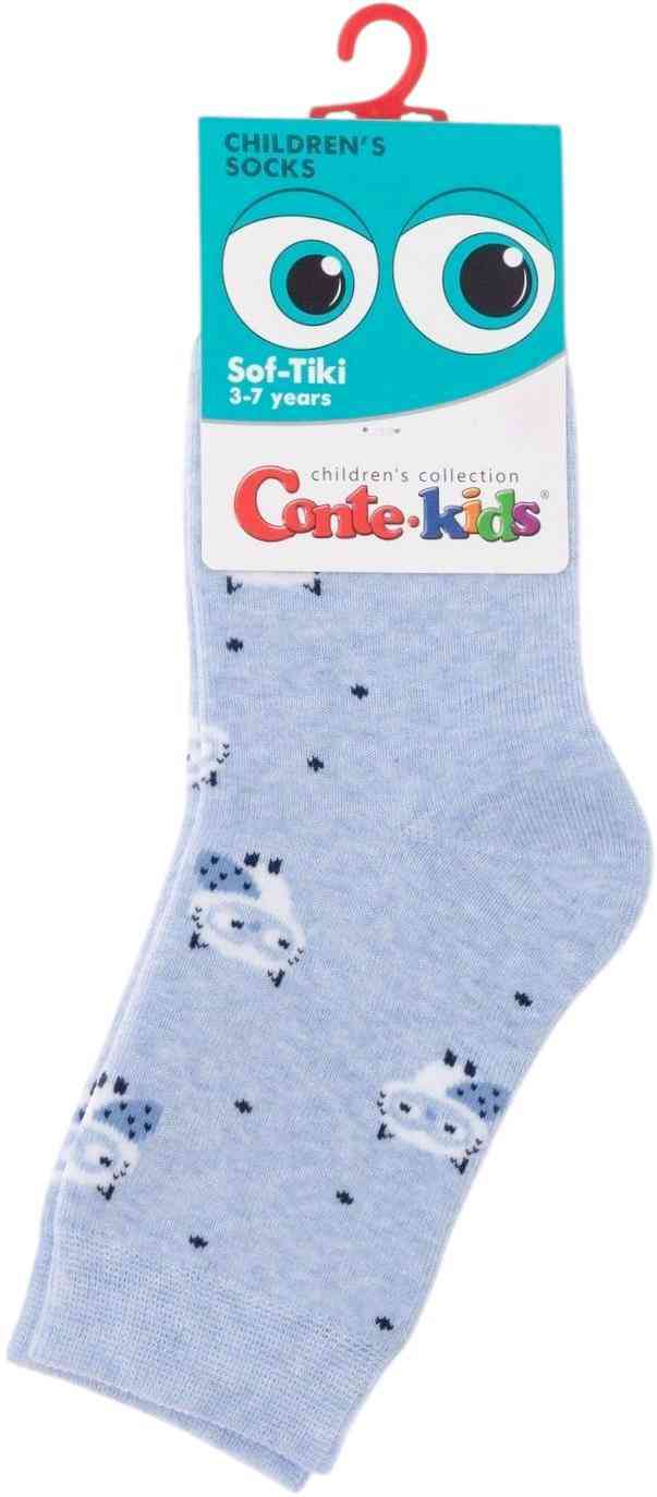 Носки детские махровые Conte-kids Sof-tiki Котята цвет: голубой