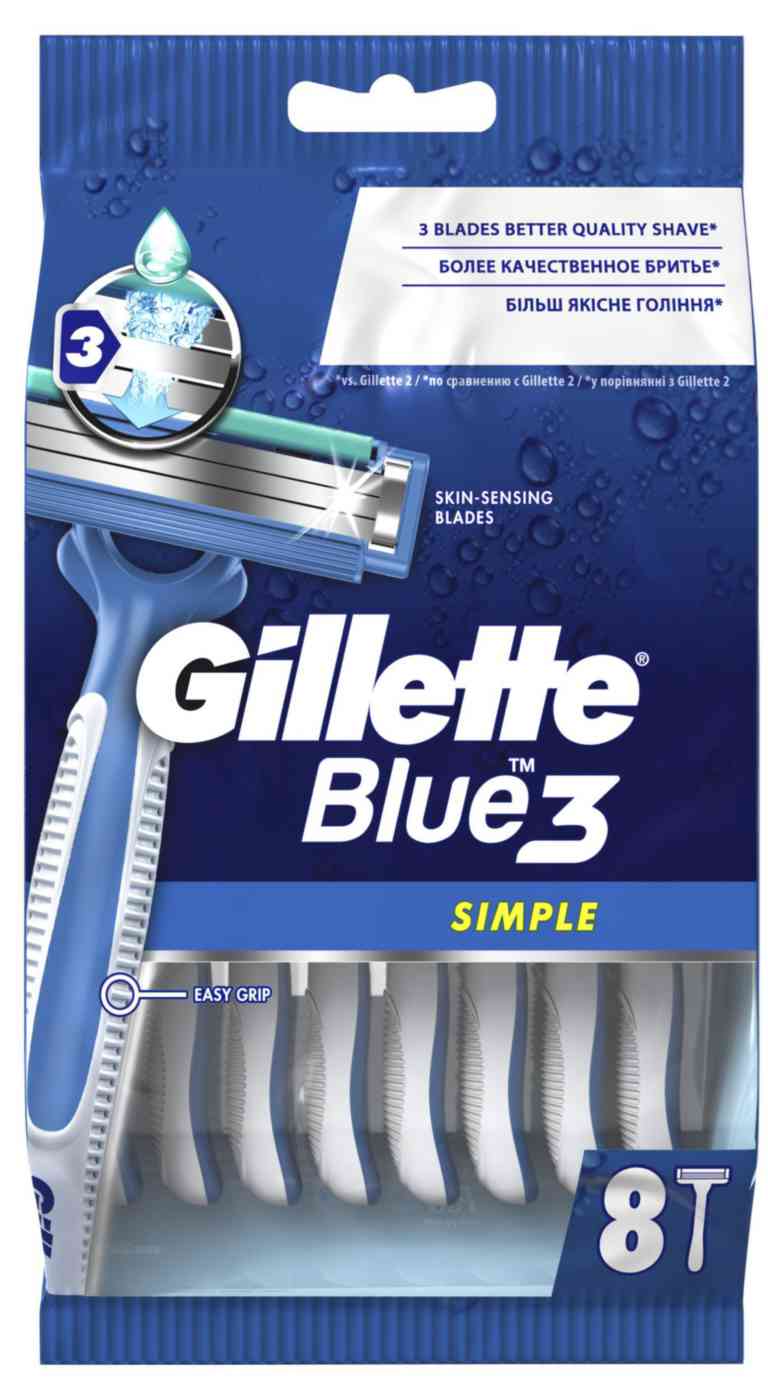 

Бритвенный станок одноразовый Gillette Blue Simple 3