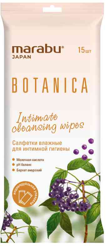 

Влажные салфетки для интимной гигиены Marabu Botanica