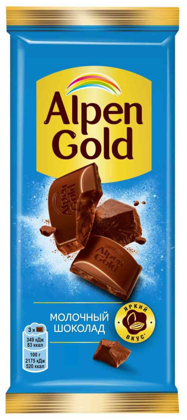 

Шоколад молочный Alpen Gold