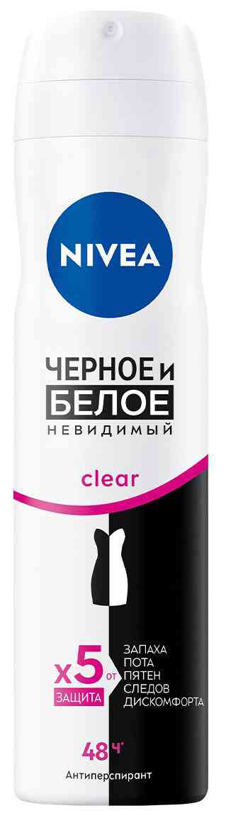 Антиперспирант спрей NIVEA Черное и белое Невидимый Clear 310₽