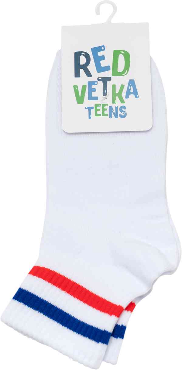 

Носки детские, спортивная резинка, полосы на резинке, белые