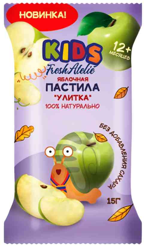 Пастила Fresh Atelie Kids Улитка яблоко с 12 месяцев 45₽