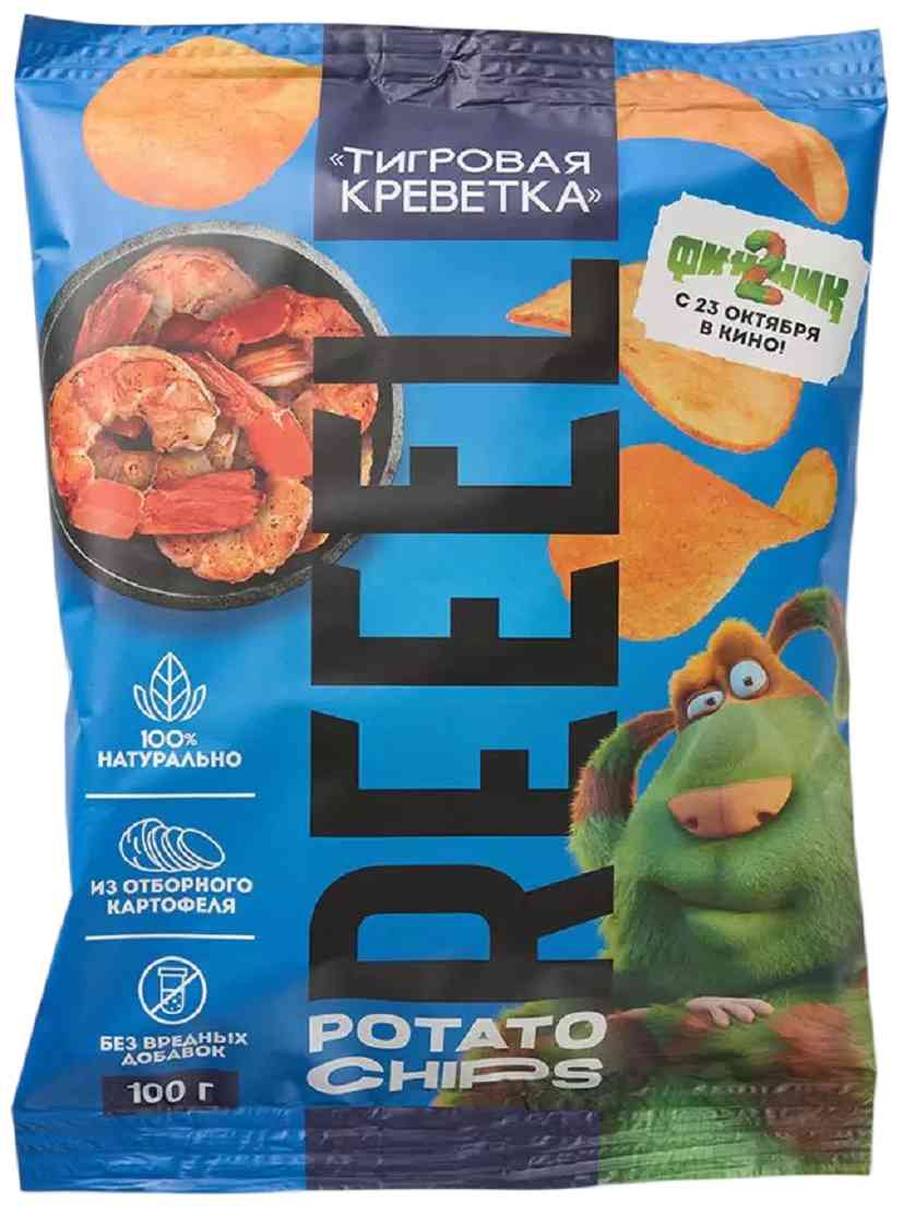 Чипсы картофельные Reeel Тигровая креветка