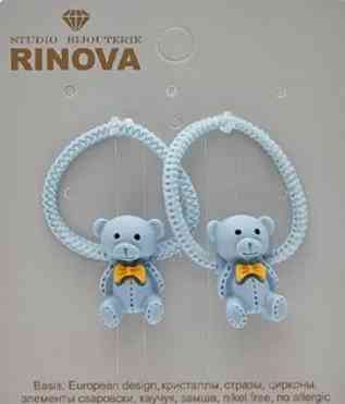 

Набор резинок для волос Rinova голубой мишка 5см