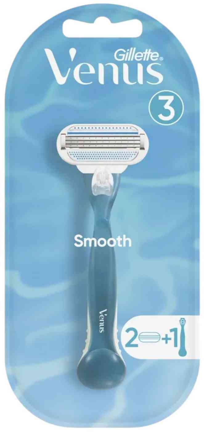 

Бритвенный станок женский Gillette Venus Smooth 3 лезвия c 2 сменными кассетами