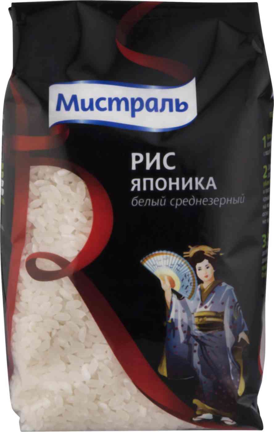 Рис белый среднезерный Японика Мистраль