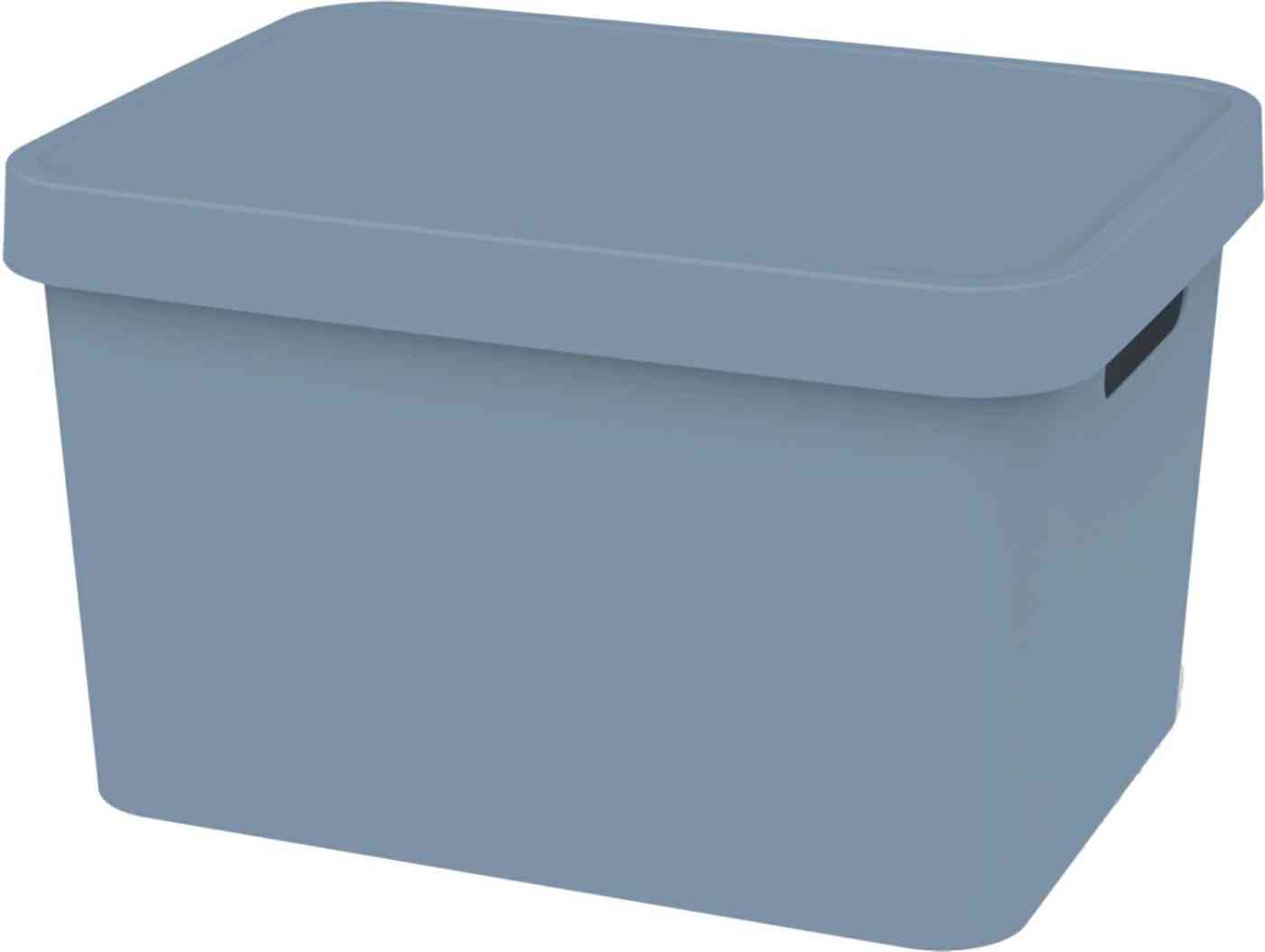 

Ящик для хранения Ambient Folk 17л серо-голубой с крышкой