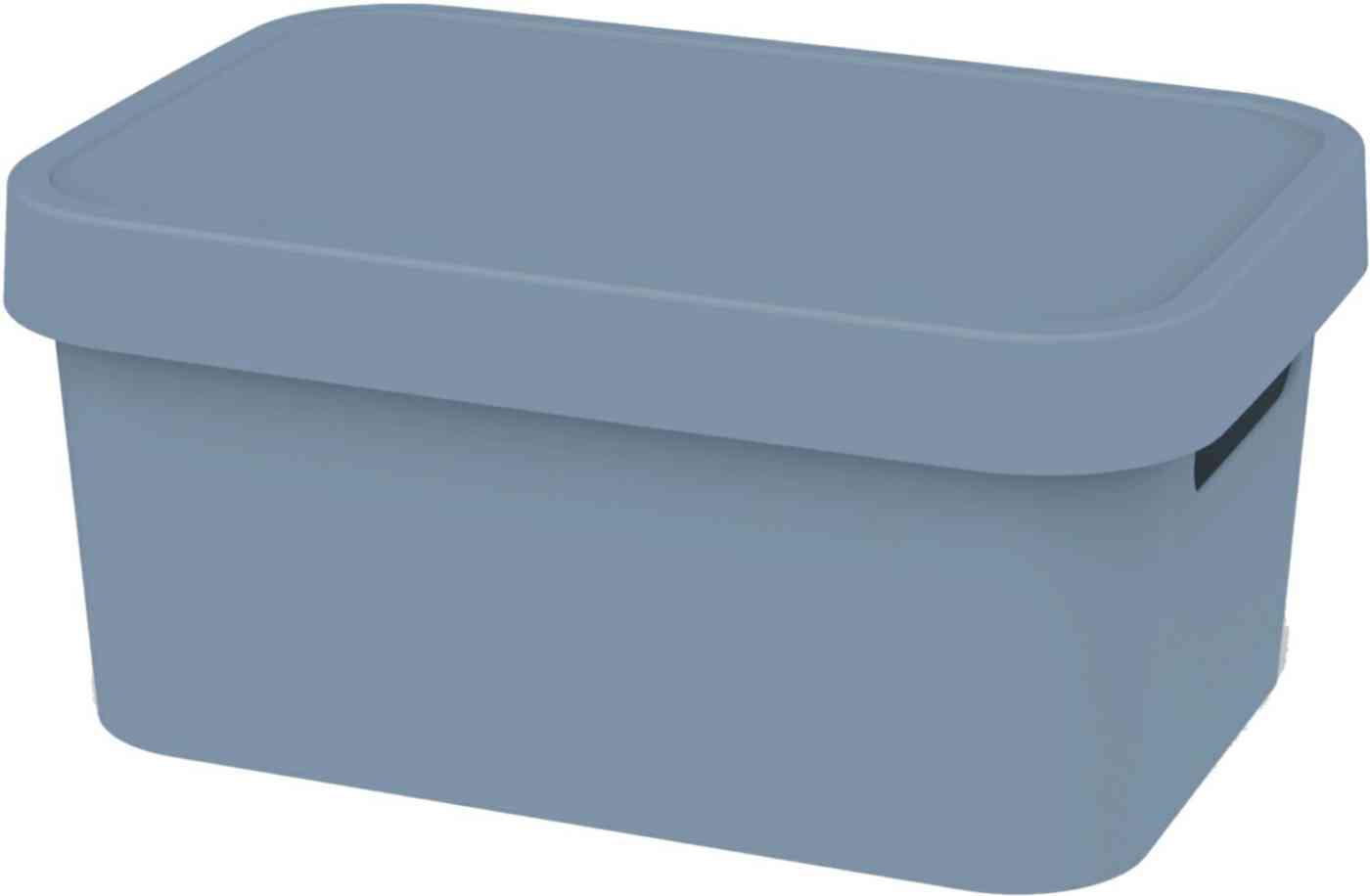 

Ящик для хранения Ambient Folk 4,5л серо-голубой с крышкой