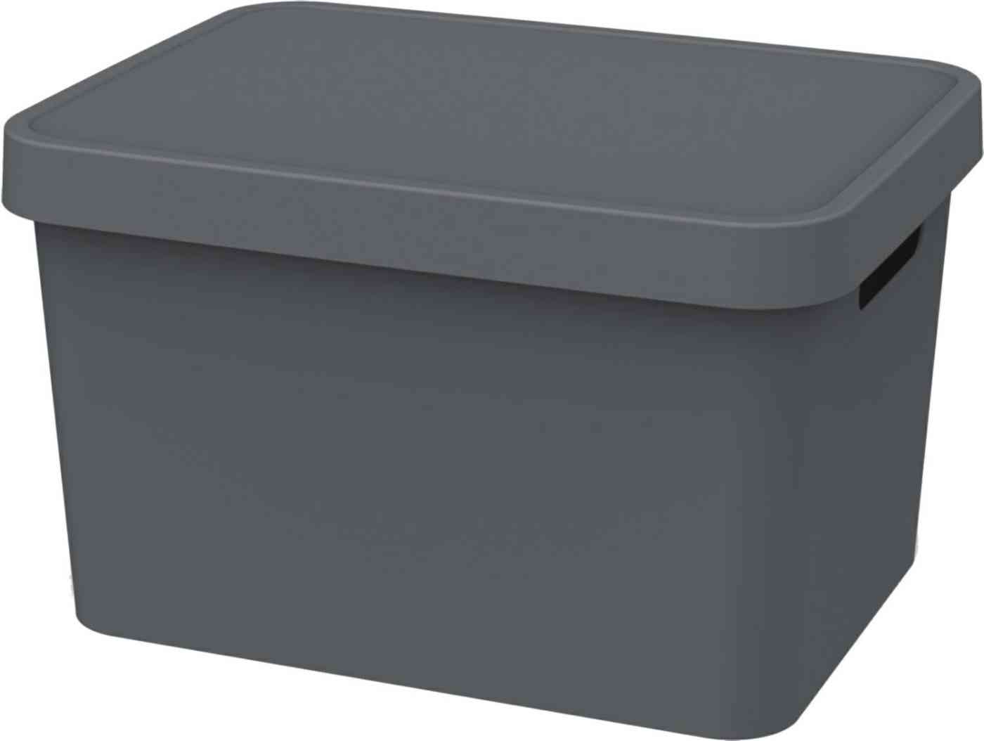 

Ящик для хранения Ambient Folk 17л графит с крышкой