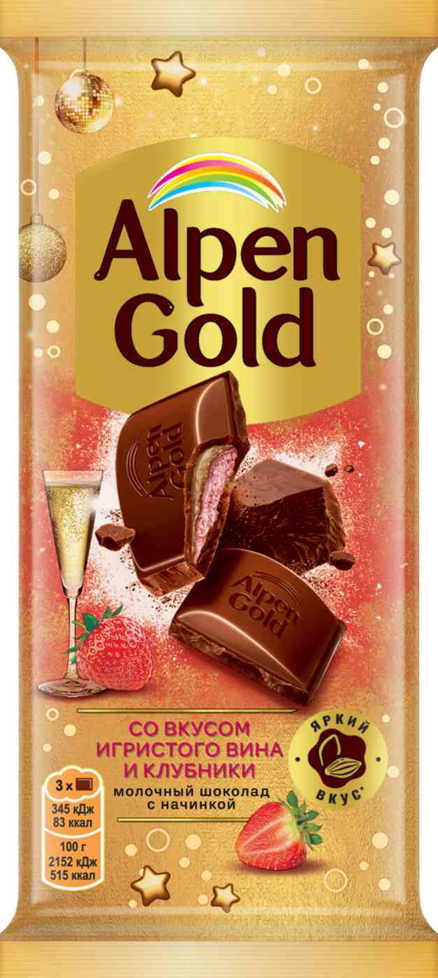 

Шоколад молочный Alpen Gold