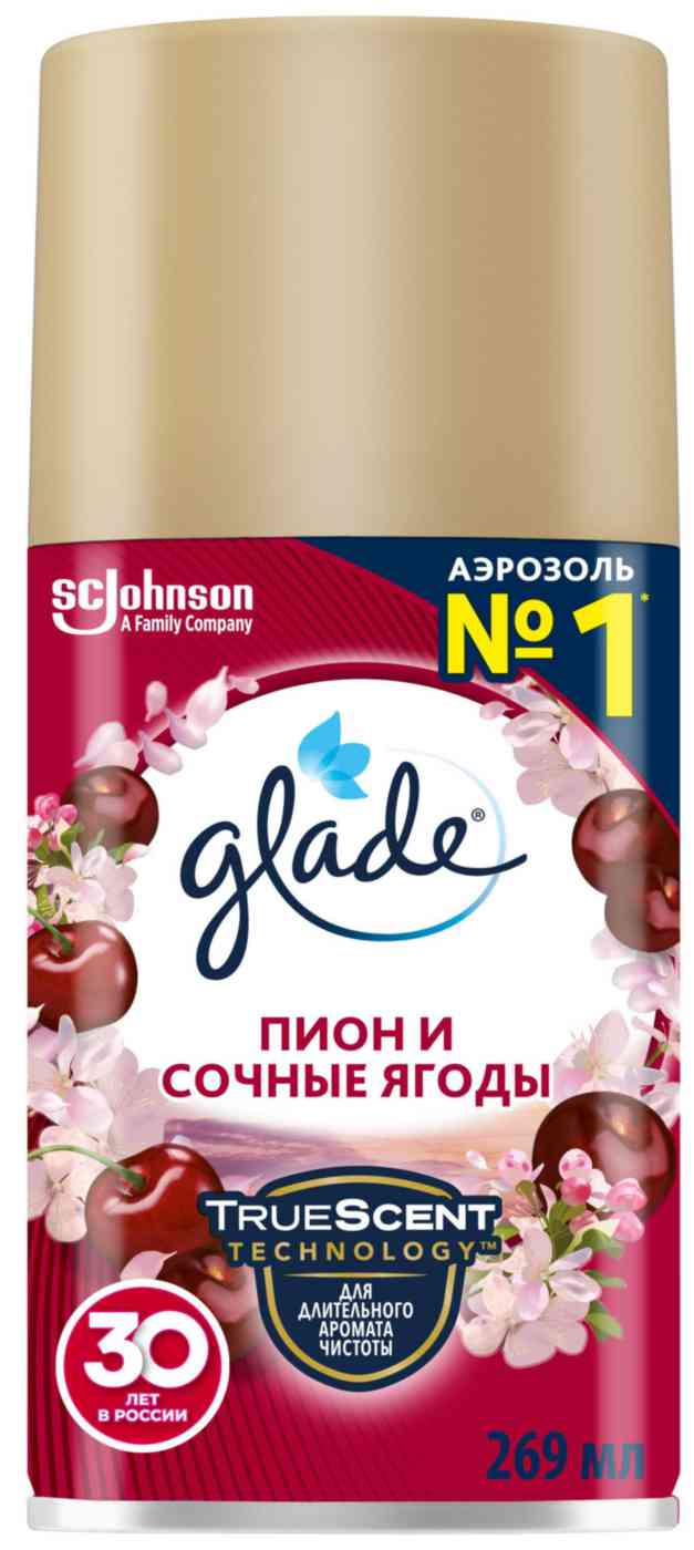 

Освежитель воздуха Glade Пион и сочные ягоды сменный баллон