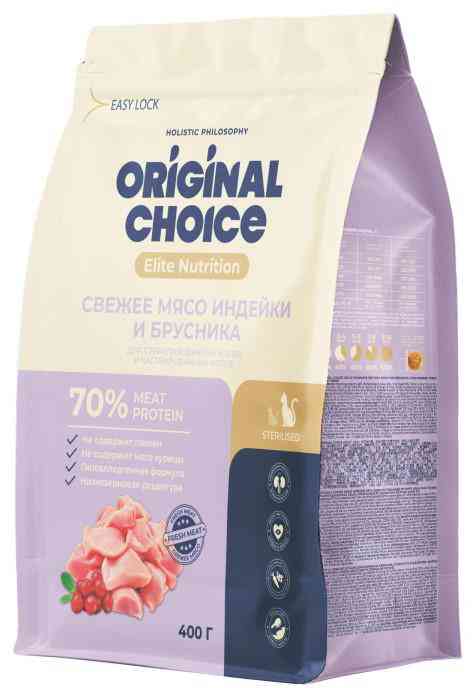 Сухой корм для стерилизованных кошек Original Choice Elite Nutrition индейка-брусника