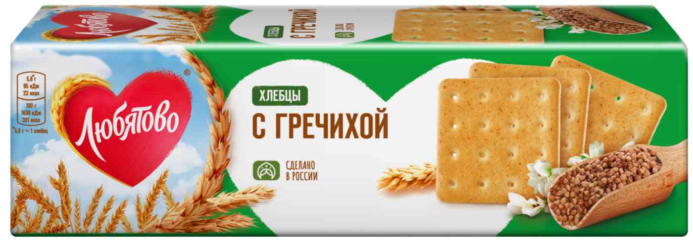 Хлебцы с гречихой Любятово 59₽