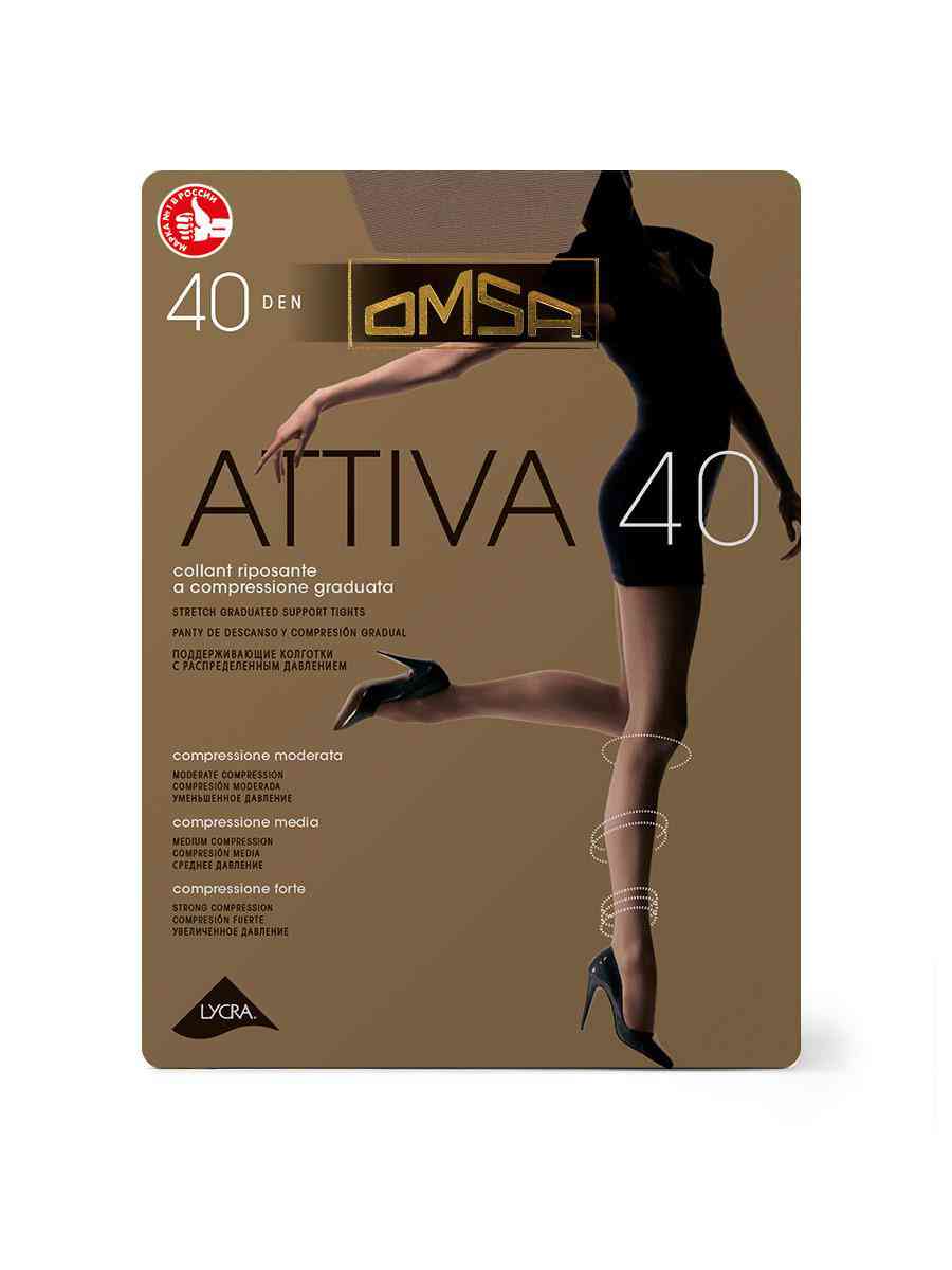 Колготки женские Omsa Attiva цвет: daino/загар