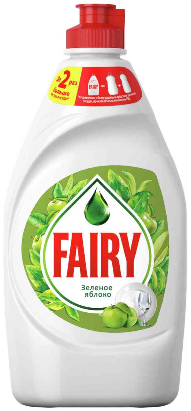 

Гель для мытья посуды пена-эффект Fairy Зелёное яблоко