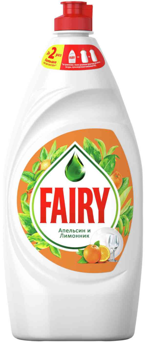 

Гель для мытья посуды пена-эффект Fairy Апельсин и лимонник