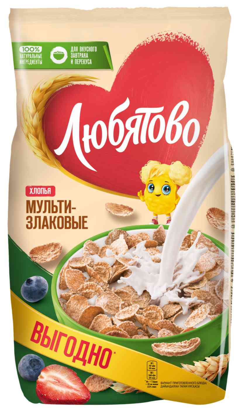 Хлопья мультизлаковые Любятово