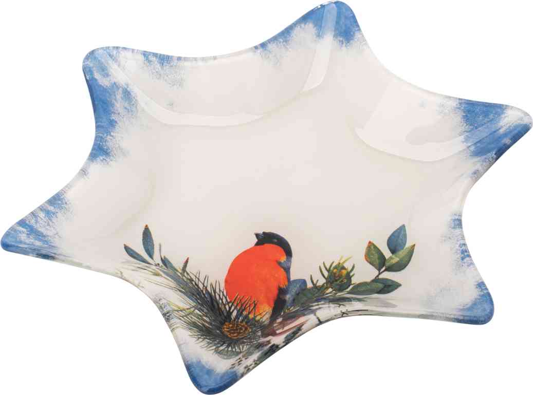 

Блюдо Snow Bird с рисунком снегирь
